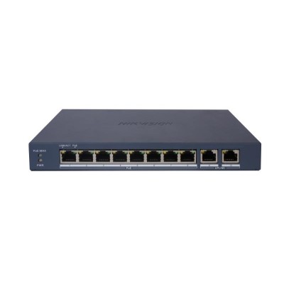 10 prievadų, 8 PoE komutatorius Hikvision DS-3E1510P-EI/M(B)