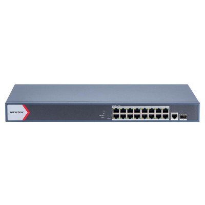 18 prievadų, 16 PoE prievadų komutatorius Hikvision DS-3E1518P-EI/M 18 prievadų, 16 PoE prievadų komutatorius Hikvision DS-3E1518P-EI/M