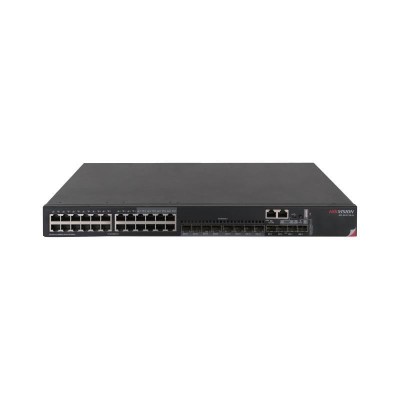 28 prievadų komutatorius Hikvision DS-3E3728-H (valdomas L2, 4xSFP+) 28 prievadų komutatorius Hikvision DS-3E3728-H (valdomas L2, 4xSFP+)