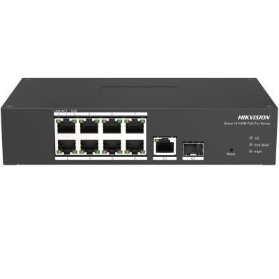 Hikvision 10 prievadų 8 PoE prievadų komutatorius DS-3T1310P-SI/HS Hikvision 10 prievadų 8 PoE prievadų komutatorius DS-3T1310P-SI/HS