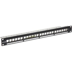 Komutacinė panelė 19'' 1U, EXCEL 100-755 (24 prievadų)
