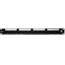 Komutacinė panelė 19'' 1U Excel 100-155 (UTP, Cat.6A, 24 prievadų, neekranuota)