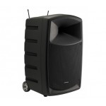 Nešiojama garso sistema su akumuliatoriumi ir 2 belaidžiais rankiniais UHF mikrofonais, MP3 USB/SD/Bluetooth grotuvu