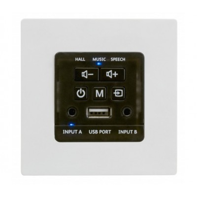 Sieninis stiprintuvas su USB MP3 grotuvu 2 x 30W Sieninis stiprintuvas su USB MP3 grotuvu 2 x 30W