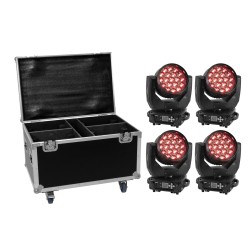 EUROLITE Set 4x LED TMH-X4 + Case with wheels