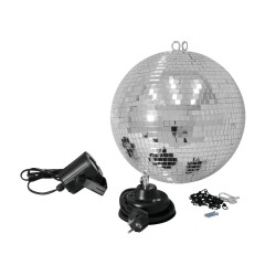 Veidrodinis gaublys EUROLITE Mirror ball set 30cm with LED spot