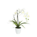 Balta dirbtinės orchidėjos kompozicija 
