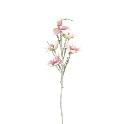Dirbtinė magnolijos šaka EUROPALMS baltai-rožinė