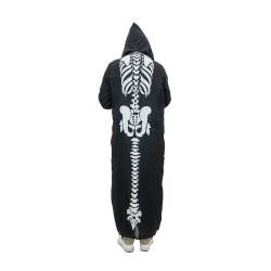Helovino kostiumas  Skeleto apsiaustas su gaubtuvu