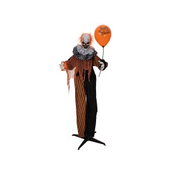 Helovyno dekoracija Clown with Balloon, animated, 166cm