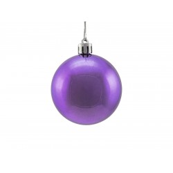 EUROPALMS Deco Ball 6cm, purple, metallic 6x