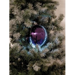 EUROPALMS LED Snowball 8cm, purple 5x