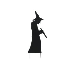 EUROPALMS Silhouette Metal Witch with Spoon, 110cm