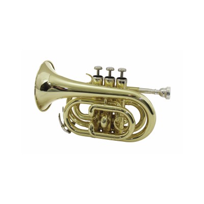 DIMAVERY TP-300 Bb Pocket Trumpet, gold DIMAVERY TP-300 Bb Pocket Trumpet, gold