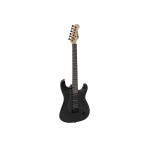 DIMAVERY ST-312 Electric Guitar, black/black