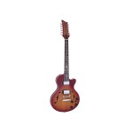 DIMAVERY LP-612 Electric Guitar, flamed sunburst