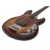 DIMAVERY MM-501 Electric Bass, fretless, tobacco