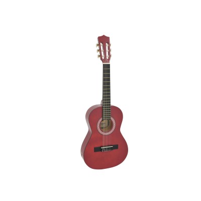 DIMAVERY AC-303 Classical Guitar 1/2, red