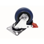 ROADINGER Swivel Castor 75mm blue with brake