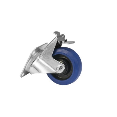 ROADINGER Swivel Castor RD-100B 100mm blue with brake ROADINGER Swivel Castor RD-100B 100mm blue with brake