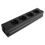 EUROLITE Distributor 4-fold ALU bk