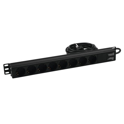 EUROLITE Distributor R19-8 1U bk 2.7m EUROLITE Distributor R19-8 1U bk 2.7m