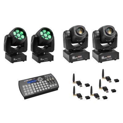 EUROLITE Set 2x LED TMH-W63 + 2x LED TMH-S30 + USB QuickDMX + Easy Show EUROLITE Set 2x LED TMH-W63 + 2x LED TMH-S30 + USB QuickDMX + Easy Show