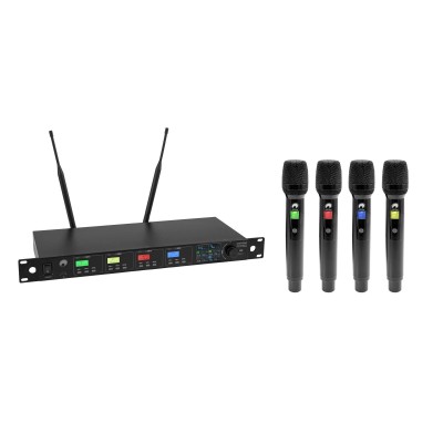 OMNITRONIC UHF-604 4-channel Wireless Mic System 520-554 MHz