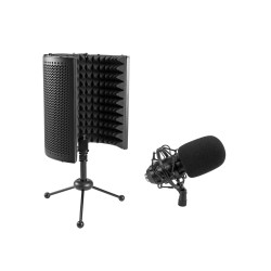 OMNITRONIC Set MIC CM-78MK2 Large Diaphragm Condenser Mic + AS-04 Desk Microphone Absorber System OMNITRONIC Set MIC CM-78MK2 Large Diaphragm Condenser Mic + AS-04 Desk Microphone Absorber System