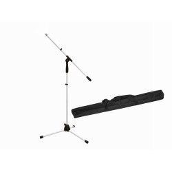 OMNITRONIC Set Microphone Tripod MS-1W with Boom white + Bag OMNITRONIC Set Microphone Tripod MS-1W with Boom white + Bag