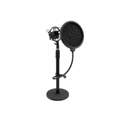 OMNITRONIC MSP-1 Microphone Stand with Shockmount and Pop Filter OMNITRONIC MSP-1 Microphone Stand with Shockmount and Pop Filter