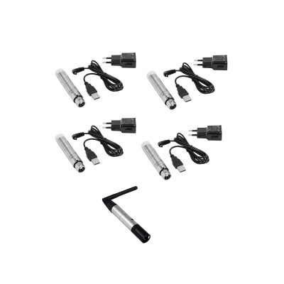 EUROLITE Set QuickDMX 1x Transmitter + 4x AKKU Receiver EUROLITE Set QuickDMX 1x Transmitter + 4x AKKU Receiver