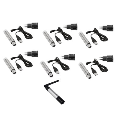 EUROLITE Set QuickDMX 1x Transmitter + 6x AKKU Receiver EUROLITE Set QuickDMX 1x Transmitter + 6x AKKU Receiver