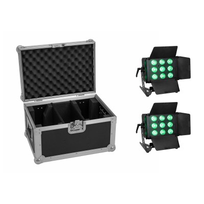 EUROLITE Set 2x LED CLS-9 QCL RGB/WW 9x7W + Case EUROLITE Set 2x LED CLS-9 QCL RGB/WW 9x7W + Case