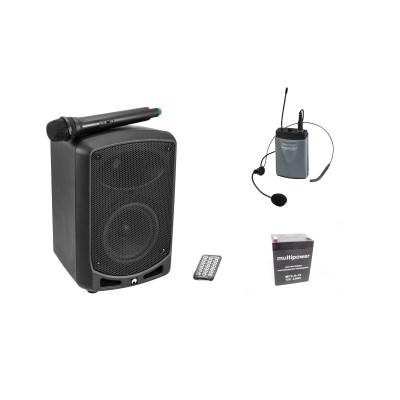 OMNITRONIC Set WAMS-65BT + Bodypack transmitter incl. headset + Battery