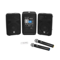 OMNITRONIC Set COMBO-160BT Active PA System + UWM-2HH USB Wireless Mic Set OMNITRONIC Set COMBO-160BT Active PA System + UWM-2HH USB Wireless Mic Set