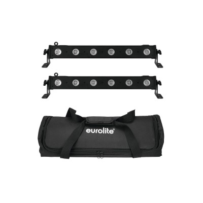 EUROLITE Set 2x LED BAR-6 QCL RGBW + Soft Bag