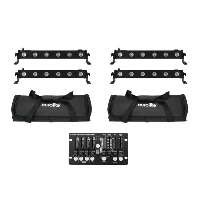 EUROLITE Set 4x LED BAR-6 QCL RGBW + 2x Soft Bag + Controller EUROLITE Set 4x LED BAR-6 QCL RGBW + 2x Soft Bag + Controller