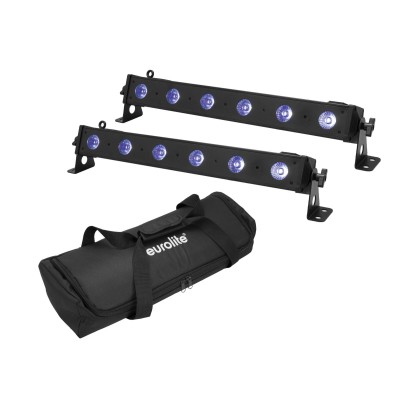 EUROLITE Set 2x LED BAR-6 QCL RGB+UV Bar + Soft Bag EUROLITE Set 2x LED BAR-6 QCL RGB+UV Bar + Soft Bag