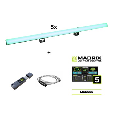 EUROLITE Set 5x LED PR-100/32 Pixel DMX Rail + Madrix Software EUROLITE Set 5x LED PR-100/32 Pixel DMX Rail + Madrix Software