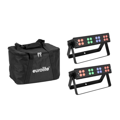 EUROLITE Set 2x LED Silent Bar 16x4W RGB/WW + Soft Bag EUROLITE Set 2x LED Silent Bar 16x4W RGB/WW + Soft Bag