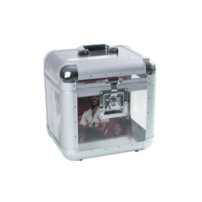 ROADINGER Record Case ALU 75/25, rounded, acryl