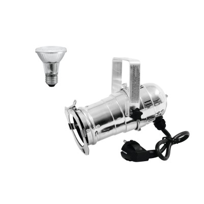 EUROLITE Set PAR-20 Spot sil + PAR-20 230V SMD 6W E-27 LED 3000K EUROLITE Set PAR-20 Spot sil + PAR-20 230V SMD 6W E-27 LED 3000K
