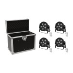 EUROLITE Set 4x LED SLS-603 + Case EC-SL4M size M