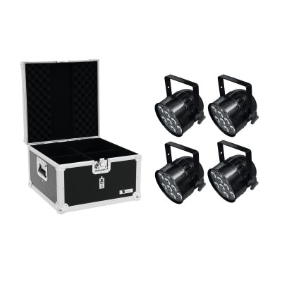 EUROLITE Set 4x LED PAR-56 QCL Short bk + EPS Case EUROLITE Set 4x LED PAR-56 QCL Short bk + EPS Case