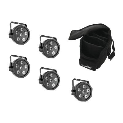 EUROLITE Set 5x LED SLS-6 TCL Spot + Soft Bag EUROLITE Set 5x LED SLS-6 TCL Spot + Soft Bag