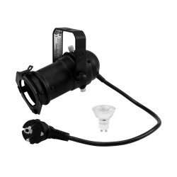 EUROLITE Set PAR-16 Spot GU-10 black + GU-10 230V LED SMD 7W 3000K EUROLITE Set PAR-16 Spot GU-10 black + GU-10 230V LED SMD 7W 3000K