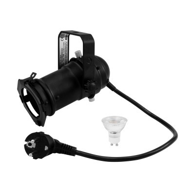 EUROLITE Set PAR-16 Spot GU-10 black + GU-10 230V LED SMD 7W 6400K EUROLITE Set PAR-16 Spot GU-10 black + GU-10 230V LED SMD 7W 6400K