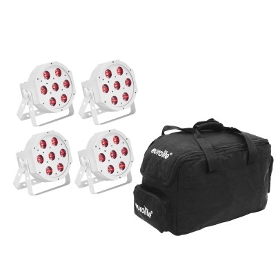EUROLITE Set 4x LED SLS-7 HCL Spot white + Soft Bag EUROLITE Set 4x LED SLS-7 HCL Spot white + Soft Bag