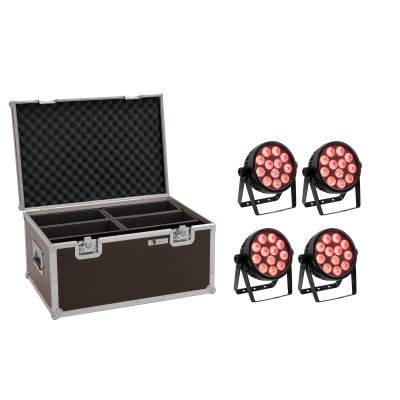 EUROLITE Set 4x LED 4C-12 Silent Slim Spot + Case EUROLITE Set 4x LED 4C-12 Silent Slim Spot + Case
